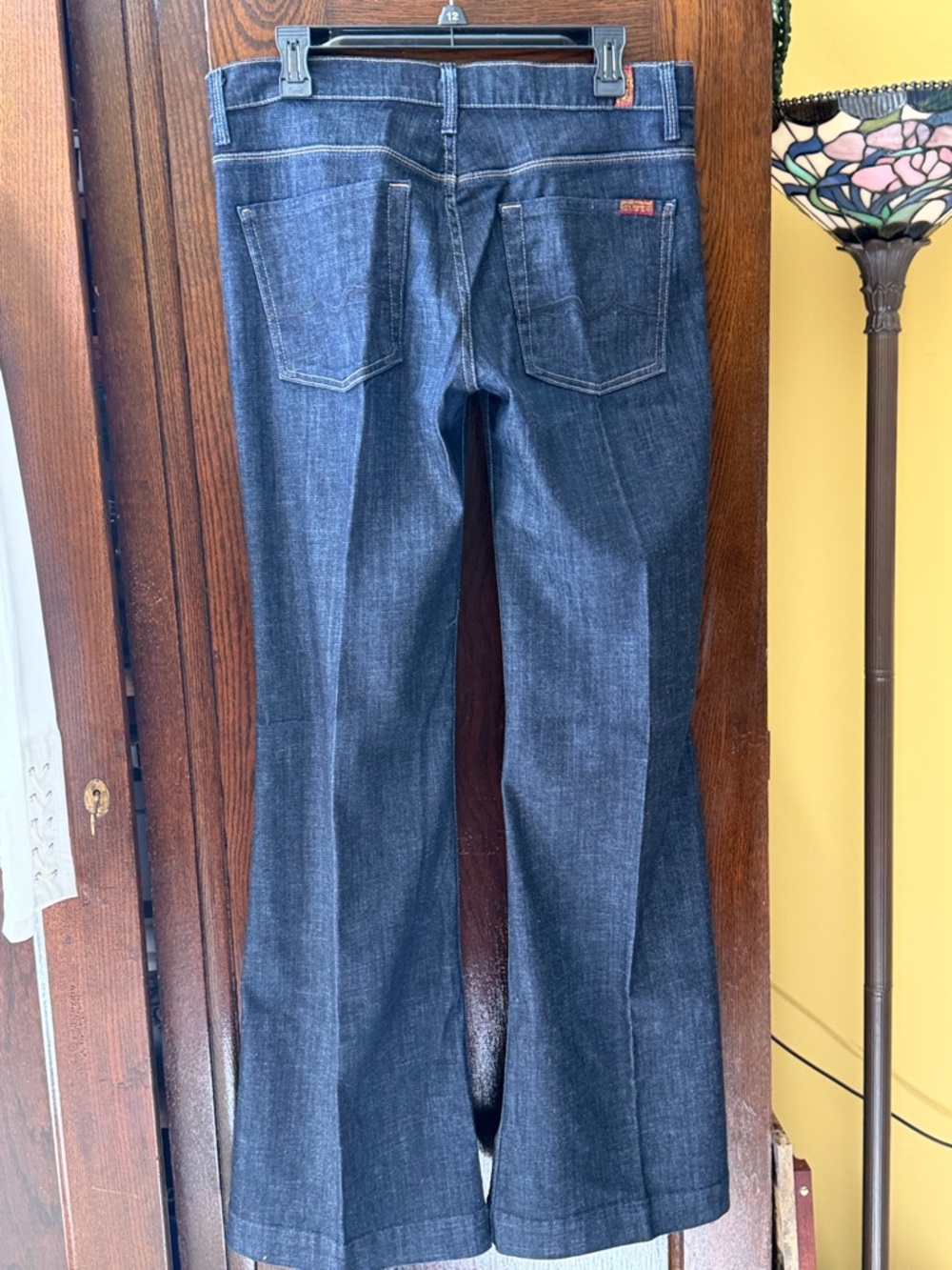 7 For All Mankind Dark Blue “Ginger” Flare Jeans